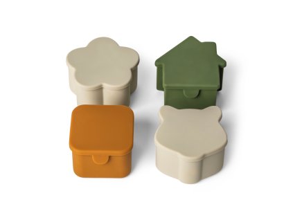 Citron Silikónové organizéry na potraviny, 4ks - Grey/Green/Caramel