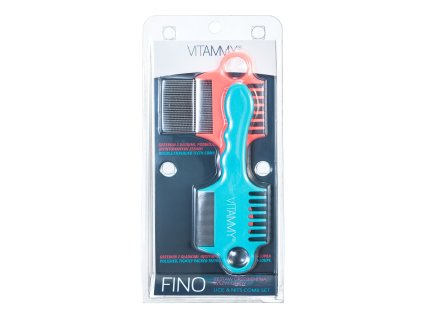 VITAMMY FINO Sada hrebienkov na vši a hnidy, oranžová/tyrkysová