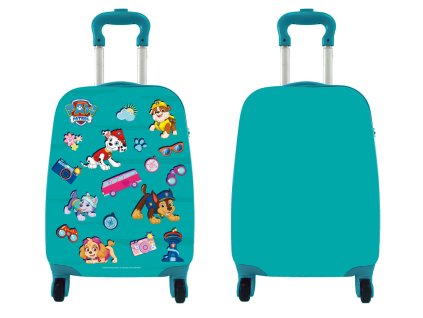 Nickelodeon Detský kufrík na kolieskach, Paw Patrol, tyrkysový, veľký, 3r+