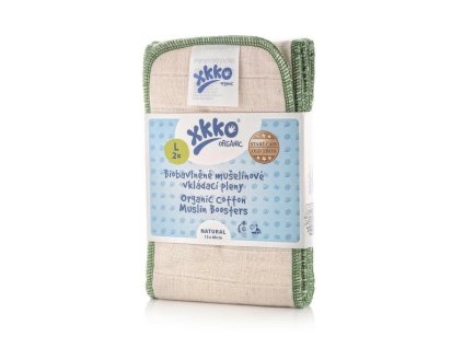 XKKO Organic Old Times - Natural, Vkladacie plienky, veľkosť L (2ks)