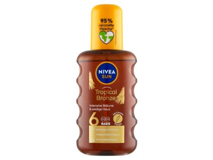 NIVEA Sun Olej na opaľovanie v spreji s karoténom OF 6, 200 ml