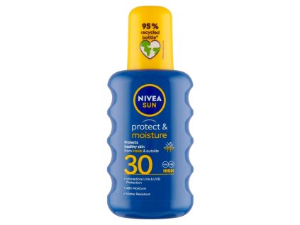 NIVEA Sun Protect & Moisture hydratačný sprej na opaľovanie OF 30, 200 ml