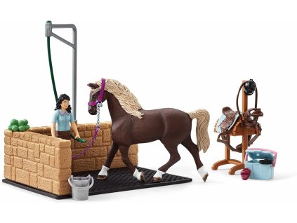 Schleich Stajňa s umývacím kútom a príslušenstvom