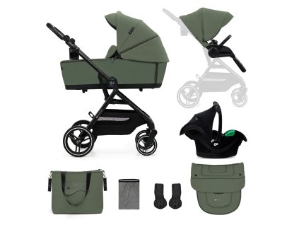 KINDERKRAFT SELECT Kočík kombinovaný Yoxi 3v1 (Variant KINDERKRAFT SELECT Kočík kombinovaný Yoxi 3v1 Mystic Green)