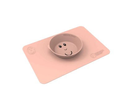 MATCHSTICK MONKEY PROTIŠMYKOVÁ MISKA S PODLOŽKOU, DUSTY PINK