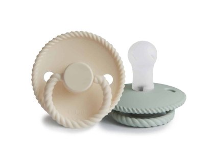 CUMLÍKY FRIGG ROPE CREAM/ SAGE, 0-6M, SILIKÓN