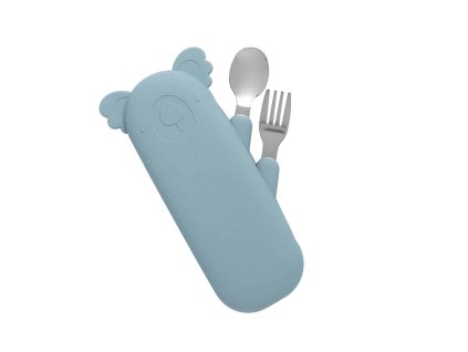SADA PRÍBOROV SO SILIKÓNOVÝM PÚZDROM COTTON CLOUD SMOKEY BLUE