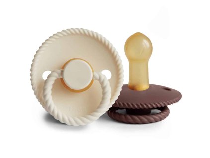 DVOJBALENIE CUMLÍKOV FRIGG ROPE CREAM/ COCOA, 6-18M, KAUČUK