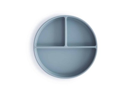 DELENÝ SILIKÓNOVÝ TANIER S PRÍSAVKOU MUSHIE - POWDER BLUE
