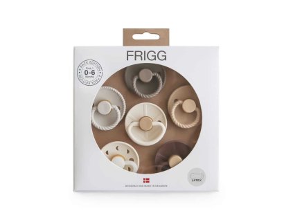 ŠESŤBALENIE OKRÚHLYCH CUMLÍKOV FRIGG EARTHY WONDER, 0-6M, KAUČUK