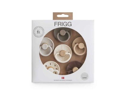 ŠESŤBALENIE OKRÚHLYCH CUMLÍKOV FRIGG EARTHY WONDER, 6-18M, KAUČUK