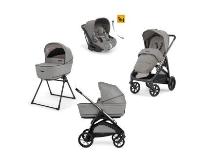 Kočík Inglesina Aptica Darwin Recline 4v1 2025 Platinum Grey s 5 okienkami