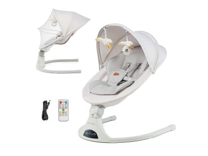 KINDERKRAFT SELECT Lehátko pohupujúce 2v1 Tulsy (Variant KINDERKRAFT SELECT Lehátko pohupujúce 2v1 Tulsy Beige, do 9kg)