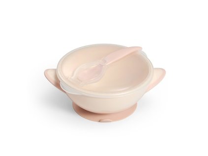 BABYONO Miska uzatvárateľná s prísavkou a lyžičkou 300 ml svetlo (Variant BABYONO Miska uzatvárateľná s prísavkou a lyžičkou 300 ml svetlo ružová 6m+)