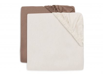 Napínacia plachta 40/50 x 80/90 cm 2 ks Milky Coffee/Ivory