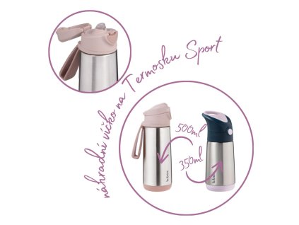 Náhradné viečko pre Termosku na pitie šport - blush crush
