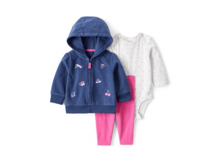 CARTER'S Set 3dielny body dl. rukáv ,mikina,legíny blue LS dievča (Variant CARTER'S Set 3dielny body dl. rukáv ,mikina,legíny blue LS dievča 12m/veľ.80)