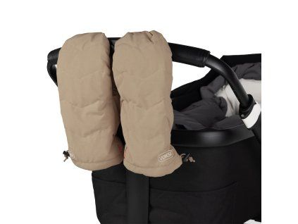 Voksi Stroller Mittens dark sand light grey