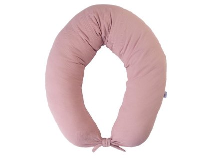 BABYMATEX Vankúš na dojčenie mušelínový Moon S (Variant BABYMATEX Vankúš na dojčenie mušelínový Moon Staroružová 260 cm)