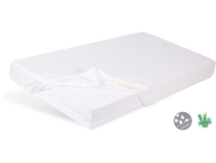 BABYMATEX Plachta nepremokavá s gumičkou Bamboo 70x140 cm (Variant BABYMATEX Plachta nepremokavá s gumičkou Bamboo 70x140 cm biela)