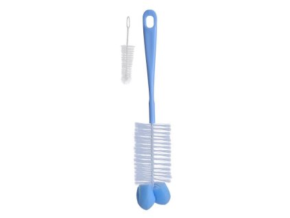 BABYONO Kefa so špongiou na fľaše a cumlíky - (Variant BABYONO Kefa so špongiou na fľaše a cumlíky - modrá)