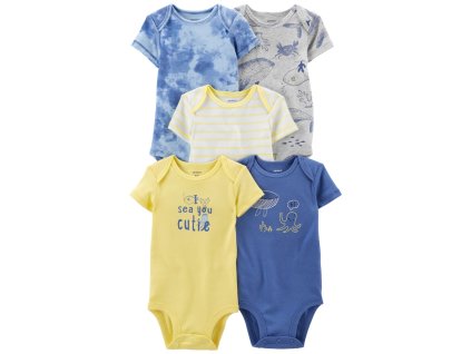 CARTER'S Body krátky rukáv Blue Ocean chlapec 5ks (Variant CARTER'S Body krátky rukáv Blue Ocean chlapec 5ks 3m)