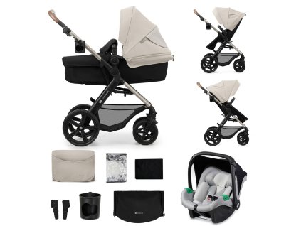 KINDERKRAFT Kočík kombinovaný Moov 2 3v1 (Variant KINDERKRAFT Kočík kombinovaný Moov 2 3v1 Moonlight Grey - penové kolesá)