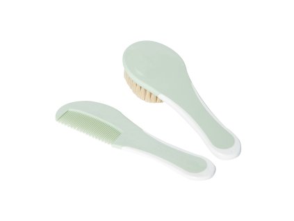 Hrebeň a kefa Bébé-Jou Ocean Green zelenkavá