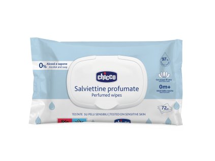CHICCO Detské vlhčené utierky jemne parfumované 72 ks