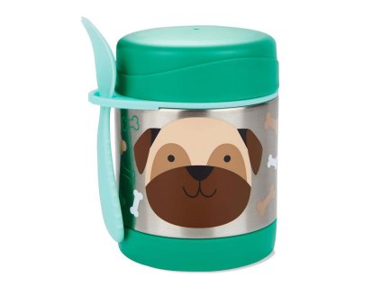 SKIP HOP Zoo Termoska na jedlo s lyžičko/vidličkou (Variant SKIP HOP Zoo Termoska na jedlo s lyžičko/vidličkou Mopslík 325 ml, 3r+)
