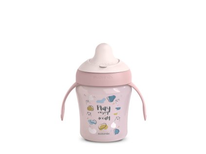 SUAVINEX | Nerozlievací hrnček BEAR 200 ml - RUŽOVÝ