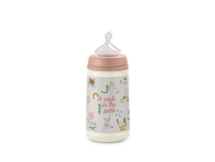 SUAVINEX | Dojčenská fľaša Walk anatomická M silikón 270 ml (Variant SUAVINEX | Dojčenská fľaša Walk anatomická M silikón 270 ml - ružová)