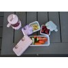 Desiatový box Puzzle 850 ml - ružový, fialový, sivý