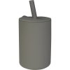 TRYCO Silikónový pohárik so slamkou, Olive Gray
