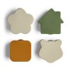 Citron Silikónové organizéry na potraviny, 4ks - Grey/Green/Caramel