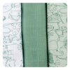 XKKO Organic Staré časy - Plienky z biobavlny - Safari Granite Green MIX, 70x70