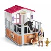 Schleich Malá stajňa s jazdkyňou Tori a kobylou Princess