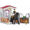 Schleich Malá stajňa s jazdkyňou Tori a kobylou Princess