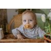 DVOJBALENIE ANATOMICKÝCH CUMLÍKOV FRIGG BUTTERFLY PRIMROSE/ SILVER GRAY, 6-18M, SILIKÓN