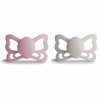 DVOJBALENIE ANATOMICKÝCH CUMLÍKOV FRIGG BUTTERFLY PRIMROSE/ SILVER GRAY, 6-18M, SILIKÓN