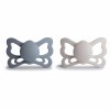 DVOJBALENIE ANATOMICKÝCH CUMLÍKOV FRIGG BUTTERFLY GREAT GRAY/ SILVER GRAY, 6-18M, SILIKÓN