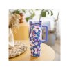 Nerezový termohrnek s brčkem Stream Flower Dusk 950 ml