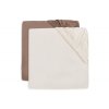 Napínacia plachta 40/50 x 80/90 cm 2 ks Milky Coffee/Ivory