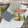 LÄSSIG Lunchbox Stainless Steel Happy Prints midnight blue
