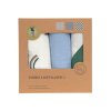LÄSSIG Swaddle Burp blanket 85x85 2024 Happy Rascals sky blue