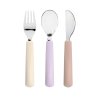 LÄSSIG Cutlery with Silicone Handle 3pcs Tiny Team cat