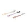 LÄSSIG Cutlery with Silicone Handle 3pcs Tiny Team cat