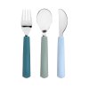 LÄSSIG Cutlery with Silicone Handle 3pcs Tiny Team dog