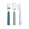 LÄSSIG Cutlery with Silicone Handle 3pcs Tiny Team dog