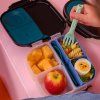 Silikónový bento organizér do stredného boxu - modrý